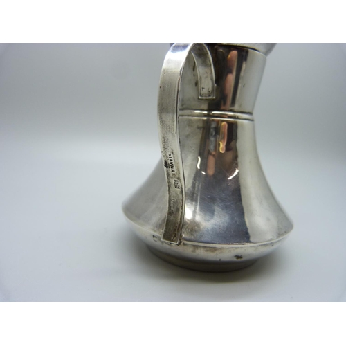 775 - A small 925 silver Dubai coffee pot, marked 925, 117g