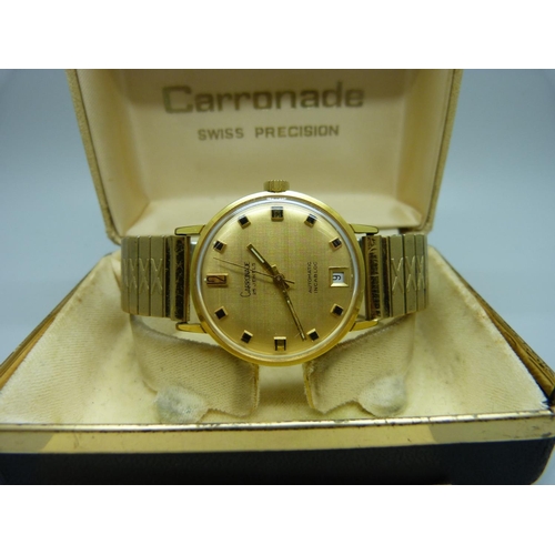 776 - A 1970's Carronade automatic 25 jewels wristwatch, boxed