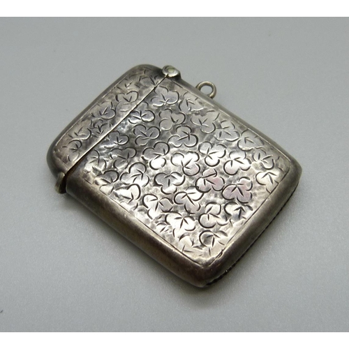 778 - A silver vesta case, Birmingham 1904