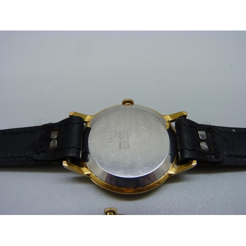 970 - A gentleman's Feliz wristwatch and a lady's Delma of Switzerland wristwatch with gold filled bracele... 