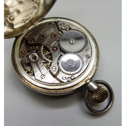 973 - An R & Co. (Rolco) silver pocket watch, Chester import mark, the movement marked R & Co.