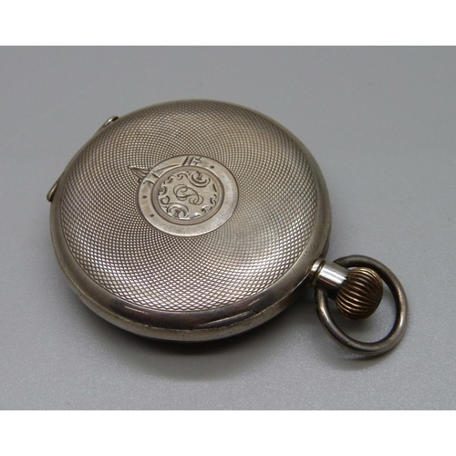 973 - An R & Co. (Rolco) silver pocket watch, Chester import mark, the movement marked R & Co.