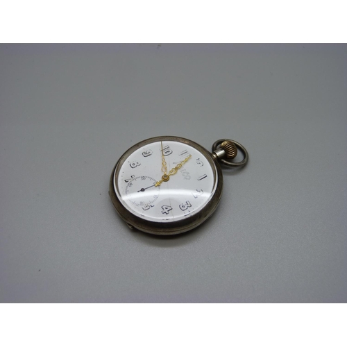 973 - An R & Co. (Rolco) silver pocket watch, Chester import mark, the movement marked R & Co.