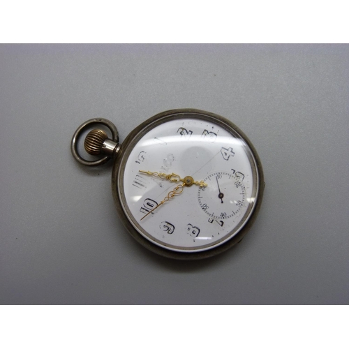 973 - An R & Co. (Rolco) silver pocket watch, Chester import mark, the movement marked R & Co.