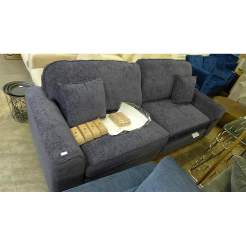 1452 - An ink blue four seater sofa