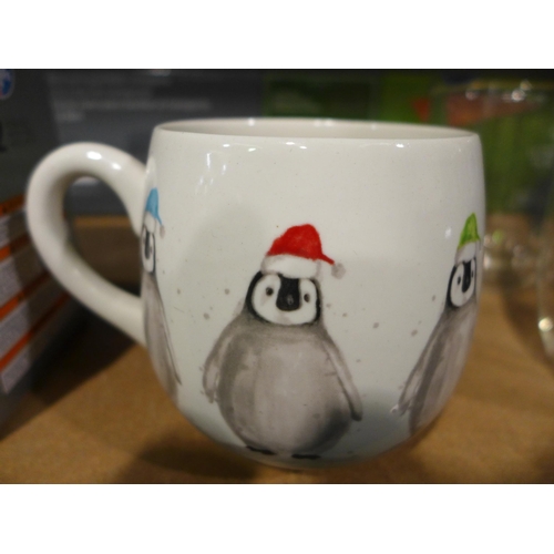 3010 - Two Contigo Autoseal Flasks and a penguin mug (281-318,321)   * This lot is subject to vat