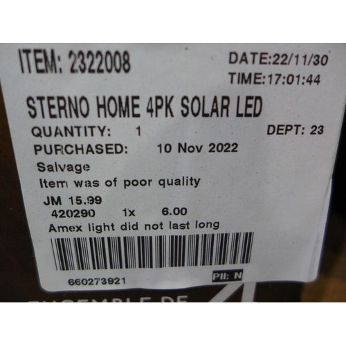 3030 - Sterno Home Solar LED Lights (281-329)   * This lot is subject to vat