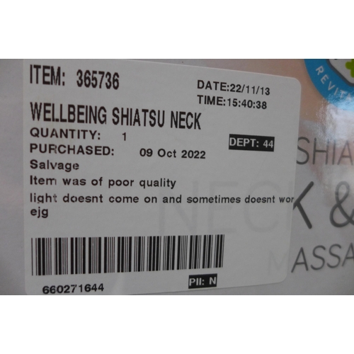 3053 - Wellbeing Shiatsu Neck massager   (281-197)   * This lot is subject to vat