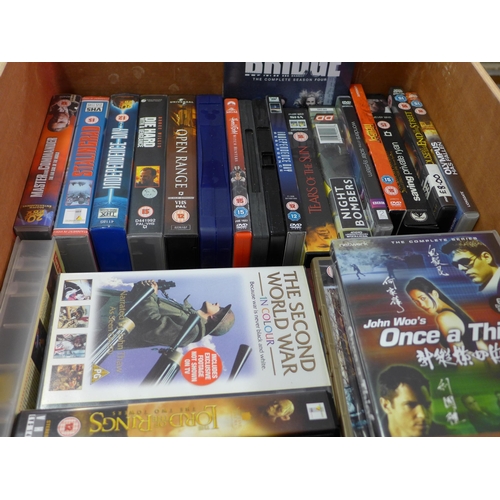 2050 - 3 Boxes of DVDs & VHS original films box sets