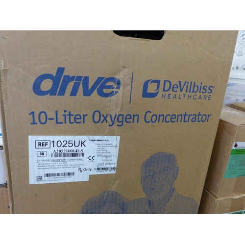 2142 - Devilbliss Drive 10 ltr portable oxygen concentrator - high value medical device for breathing assis... 