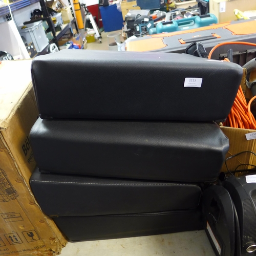 2213 - 4 Land Rover front seat vinyl tops/cushions