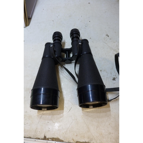 2257 - 4 pairs of binoculars and a Polaroid 315 camera