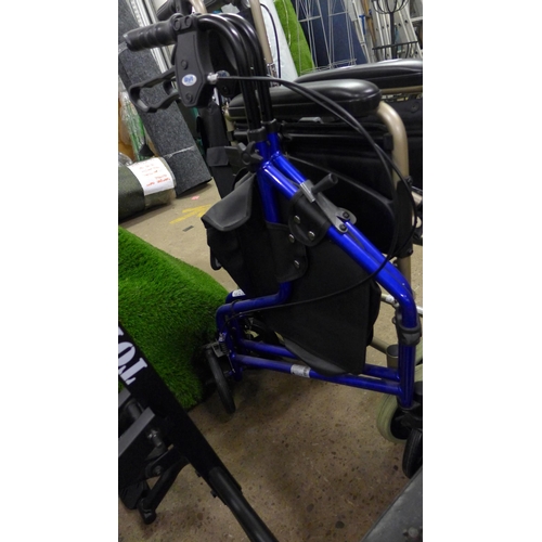 2425 - Z-Tech wheelchair and 3 wheel walker with commode