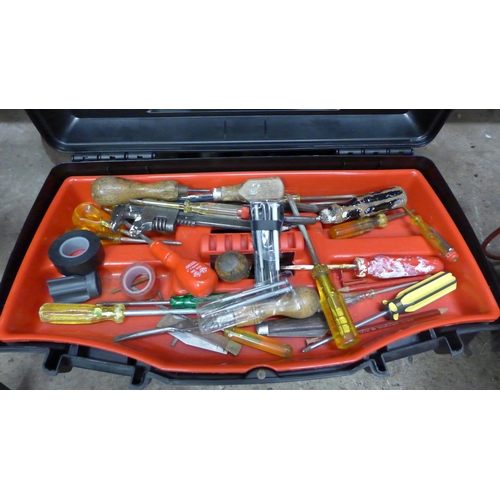 2449 - Tool box and hose pipe with reel