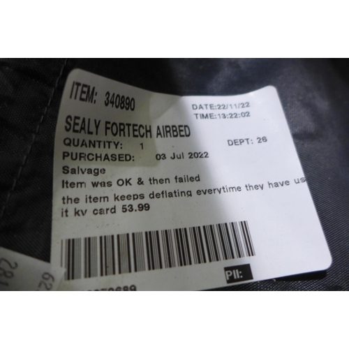 3450 - Sealy Fortech Airbed  with built in pump    (281-239)   * This lot is subject to vat