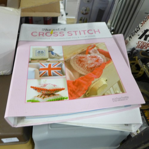 2113 - Sewing machine and cross stitch books