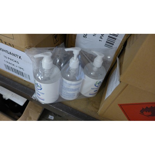 2224 - 7 Cases, 210 500ml bottles of hand sanitiser/moisturiser gel