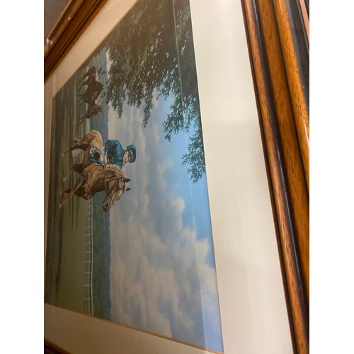 2289 - 3 framed horse/equestrian prints, approx 60 x 40cm signed Miller 91; Wingate 93; Hart)