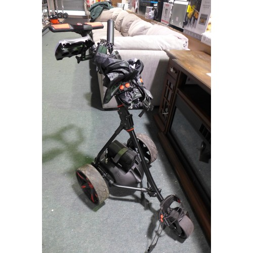 3046A - Ben Sayers electric golf trolley with battery, charger and cover