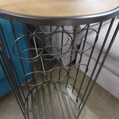 1343 - An industrial style bird cage drinks cabinet