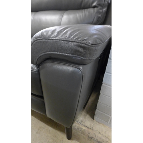 1404 - Grace Grey Leather 2.5 Seat power Recliner sofa, Original RRP - £891.66 + VAT (4161- 8) *This lot is... 