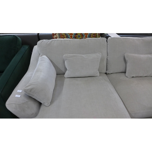 1514 - A grey upholstered L shaped sofa