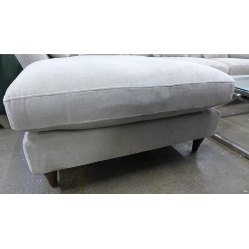 1514 - A grey upholstered L shaped sofa