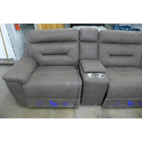 1532 - Justin Brown Fabric Reclining Sectional Sofa, Original RRP - £1833.33 + VAT - marked (4161- 10) *Thi... 