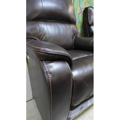 1537 - Leather Power Recline armchair Barcalounger Power Headrest , Original RRP - £541.66 + VAT (4161- 17)... 