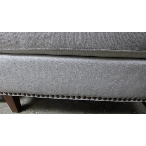 1544 - A Grey fabric accent chair- damaged leg (4161- 35) *This lot is subject to VAT