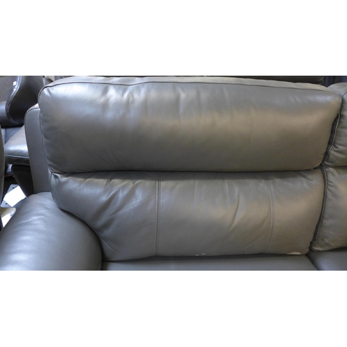 1558 - Grace Grey Leather 2.5 Seat power Recliner sofa , Original RRP - £891.66 + VAT (4161- 6) *This lot i... 