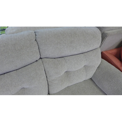 1601 - A grey upholstered two seater sofa