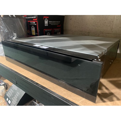 3007 - AEG  Black Warming Drawer - Chipped Glass - H140xW595XD535 - model no KDE911424B Original RRP £915 i... 