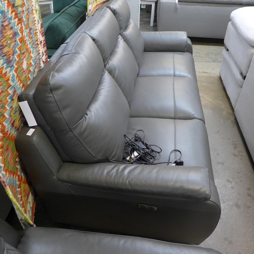 1505 - Barrett 3 Seat Leather Power Reclining Sofa, Original RRP - £1333.33 + VAT (4161- 5) *This lot is su... 