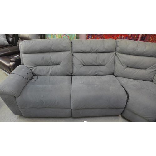 1540 - Justin Grey Fabric Reclining Sectional Sofa , Original RRP - £1833.33 + VAT - marked (4161- 11) *Thi... 