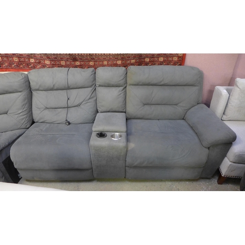 1540 - Justin Grey Fabric Reclining Sectional Sofa , Original RRP - £1833.33 + VAT - marked (4161- 11) *Thi... 