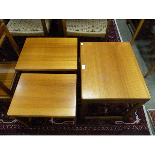 10 - A Danish teak nest of tables