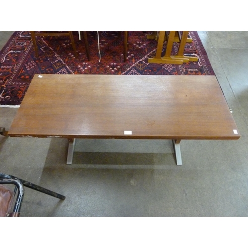 13 - A teak coffee table