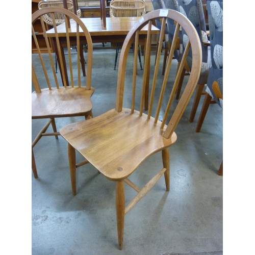 39 - A pair of Ercol Blonde elm and beech Windsor chairs