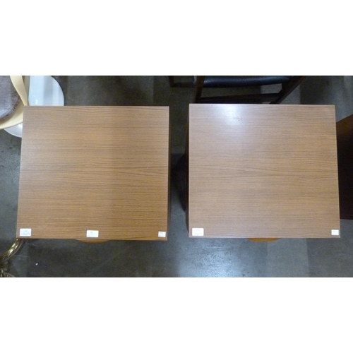 45 - A pair of Europa teak bedside chests