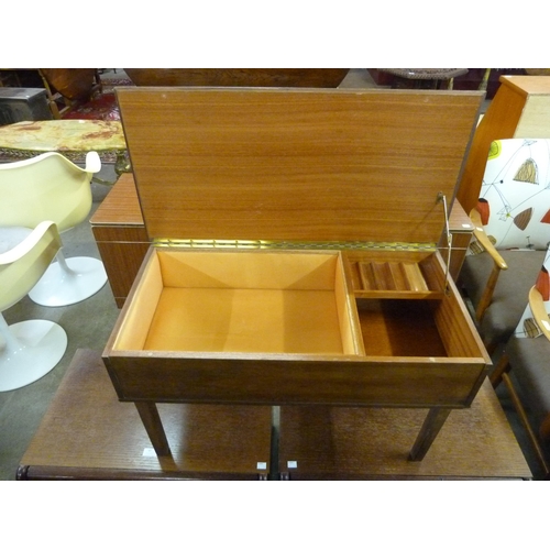 59 - A teak sewing box