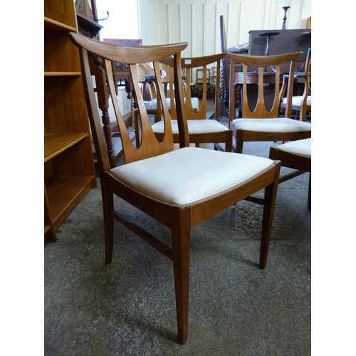 70D - A set of four G-Plan Brasilia teak dining chairs, one a/f