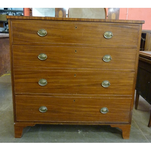 87 - A George IV mahogany chest of drawers