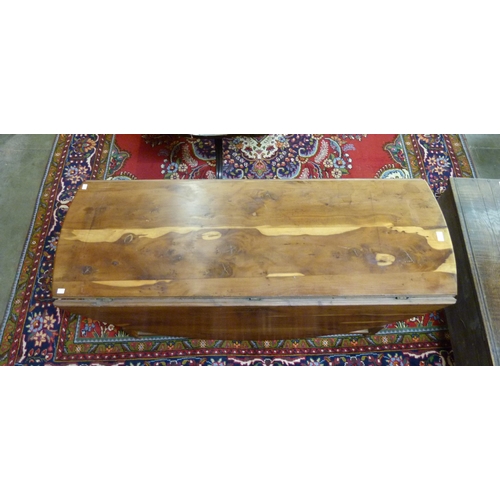 92 - A George III style yew wood gateleg wake table