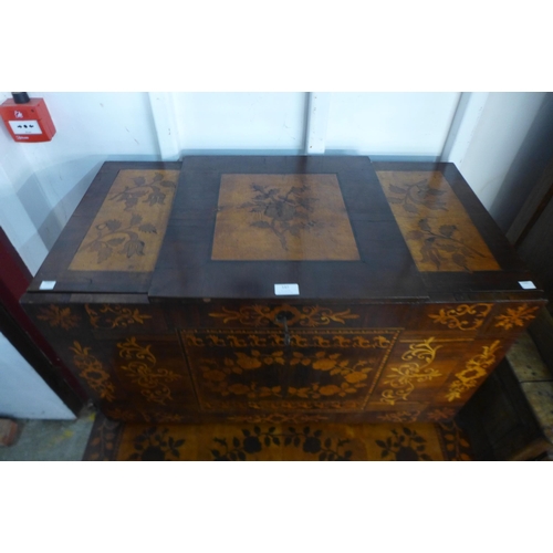 197 - A 19th Century Dutch marquetry inlaid secretaire cabinet