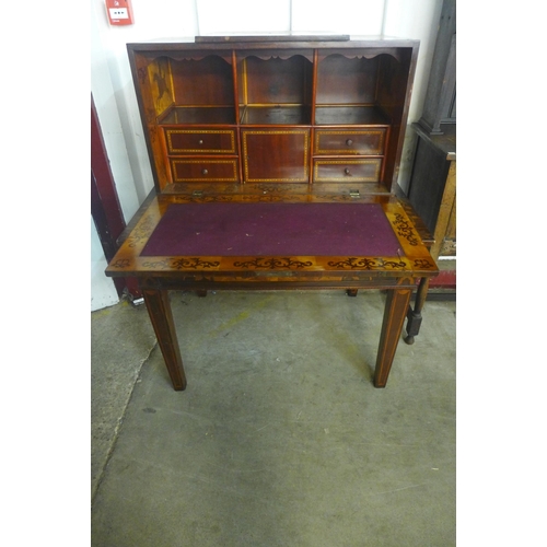 197 - A 19th Century Dutch marquetry inlaid secretaire cabinet