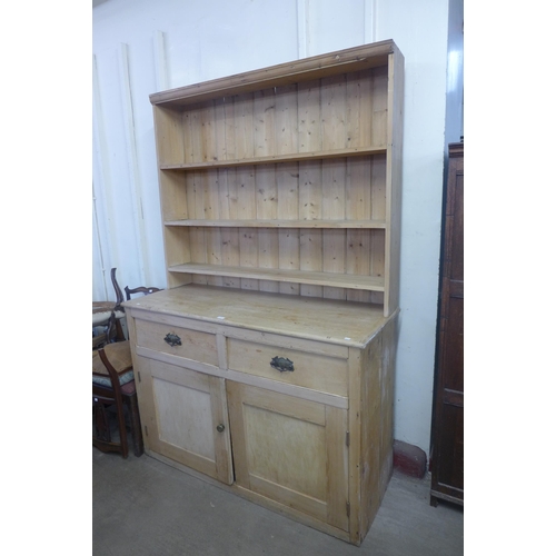 265 - A Victorian pine kitchen dresser