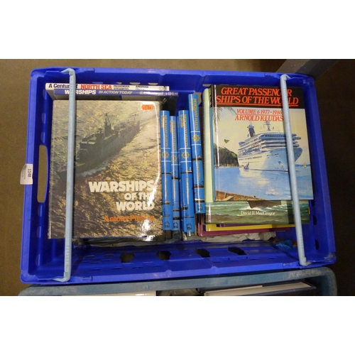 1148 - Four boxes of books on ships including military related **PLEASE NOTE THIS LOT IS NOT ELIGIBLE FOR P... 