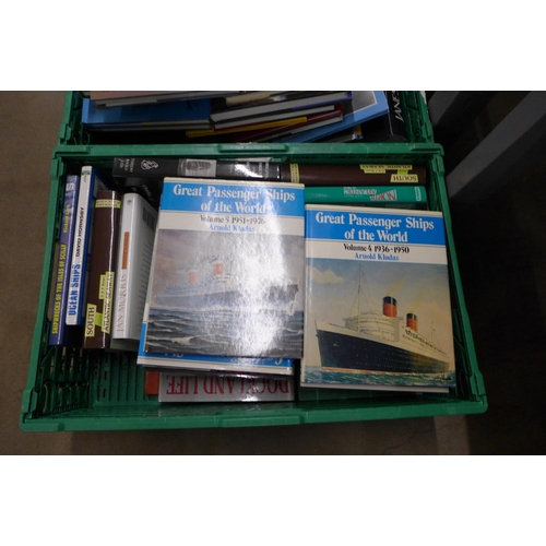 1148 - Four boxes of books on ships including military related **PLEASE NOTE THIS LOT IS NOT ELIGIBLE FOR P... 