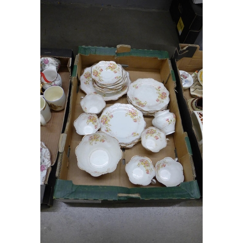 1153 - A collection of china including a tea set, Royal Crown Derby Posies, Royal commemorative ware etc. *... 